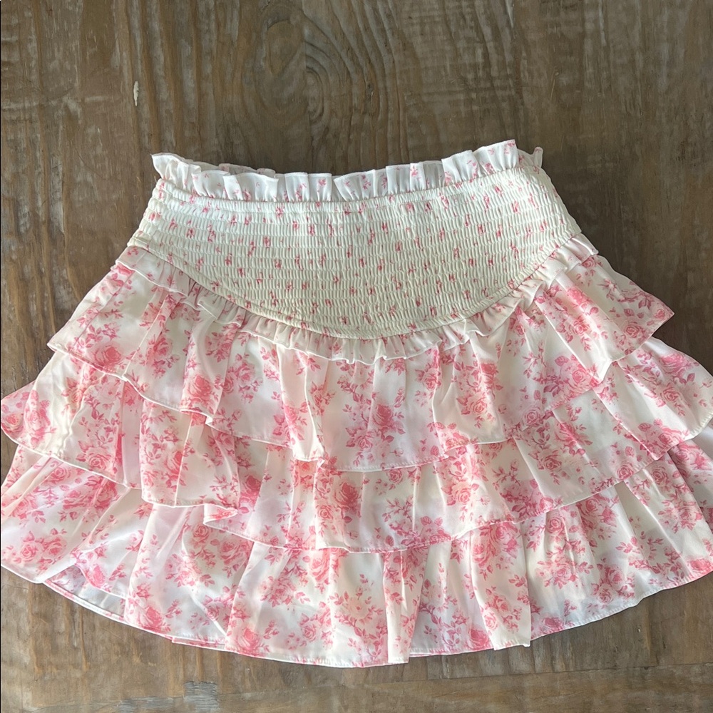Thirty Thirty Floral Tiered Mini Skirt